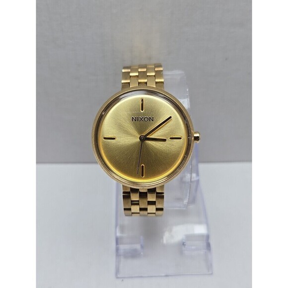 Nixon The Vix Rose All Day Gold Tone Womens Watch 35mm New Battery Size Small main image 6